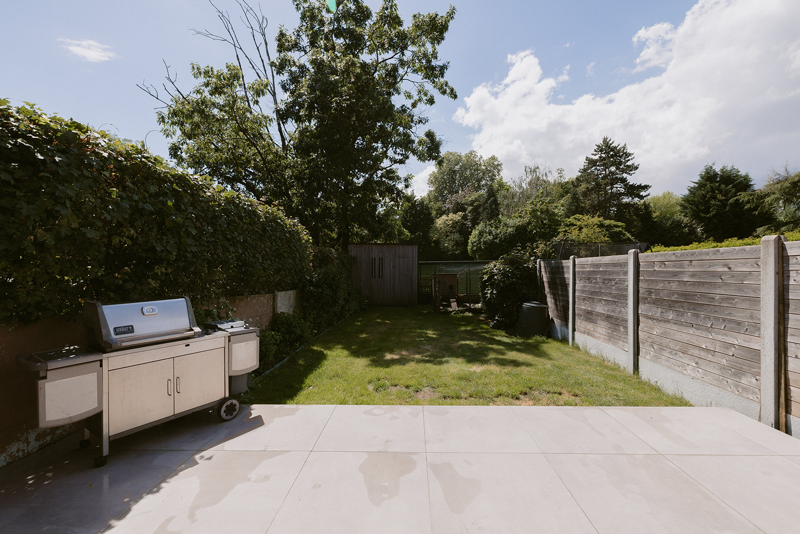 Tuin richting tuinhuis