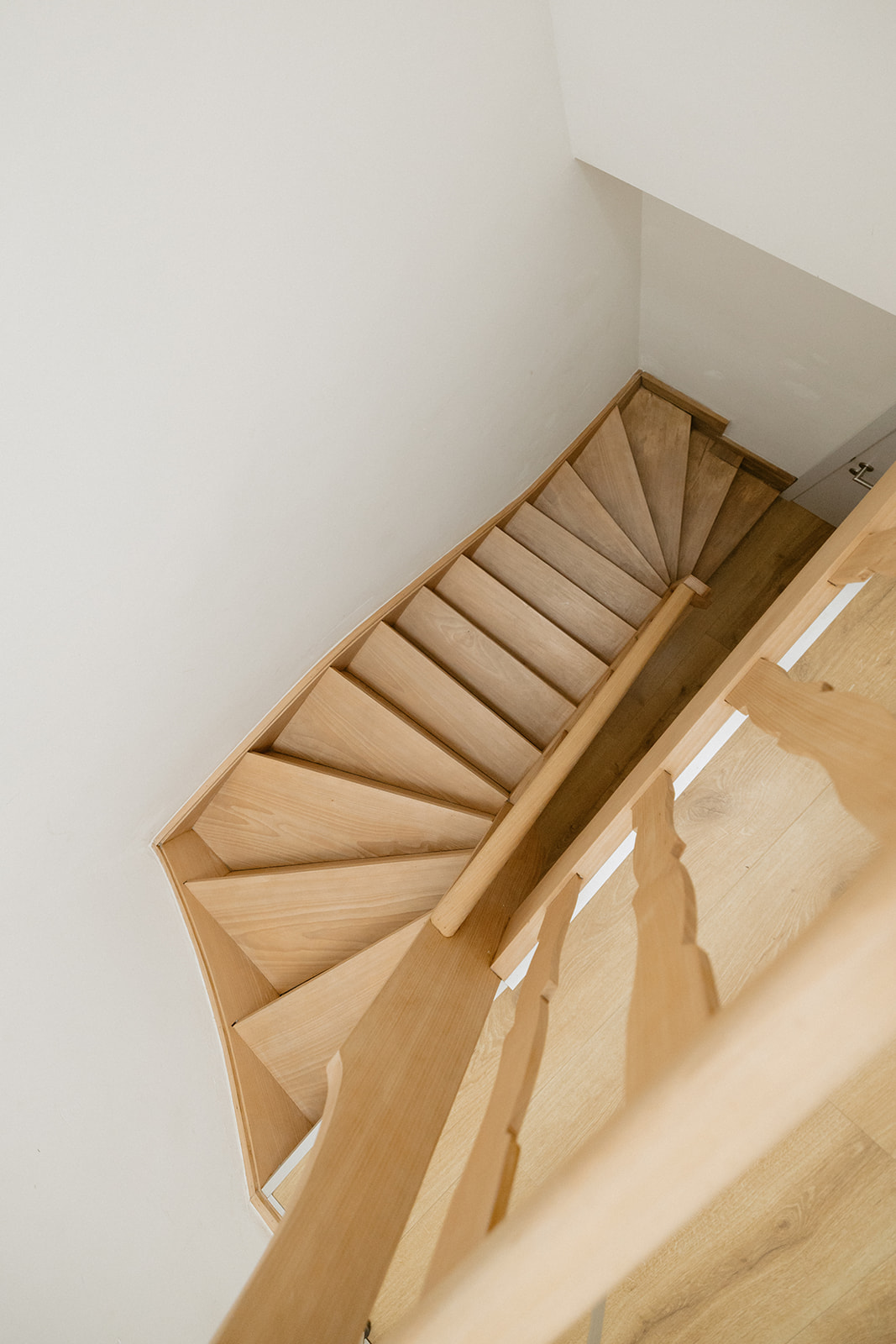 Houten trap detail